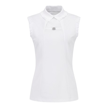 여성 별 심볼 프릴 슬리브리스 티셔츠