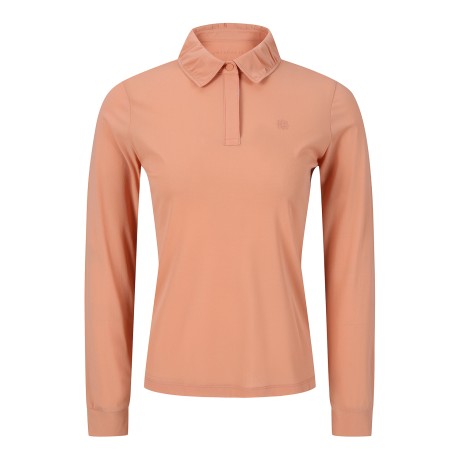 여성 셔링 칼라 긴팔 티셔츠