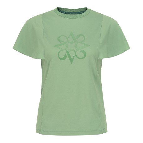 여성 별 심볼 패널 슬리브 티셔츠