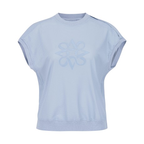 여성 별 심볼 루즈핏 캡 슬리브 탑