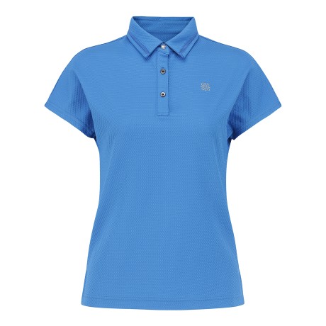 여성 체크 조직 캡슬리브 칼라 티셔츠