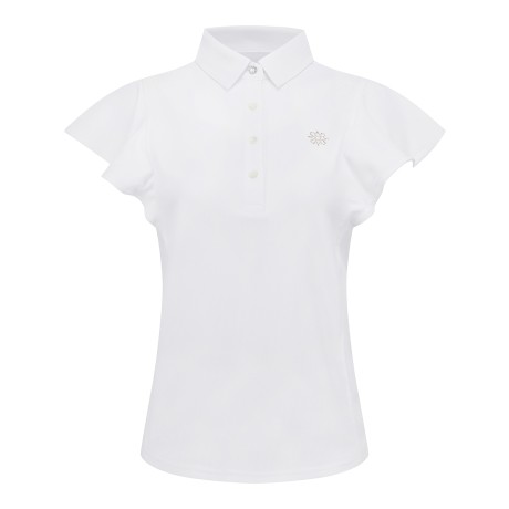 여성 핫픽스 심볼 러플 슬리브 티셔츠