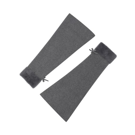 여성 별 심볼 리본 퍼 믹스 레그 워머