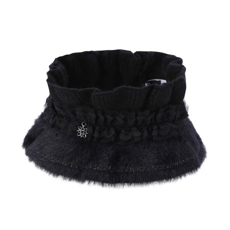 여성 별 심볼 레이스 프릴 캐시미어 넥워머