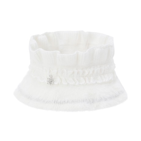 여성 별 심볼 레이스 프릴 캐시미어 넥워머