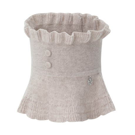 여성 심볼 캐시미어 프릴 니트 넥 워머