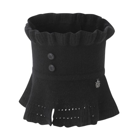 여성 심볼 캐시미어 프릴 니트 넥 워머