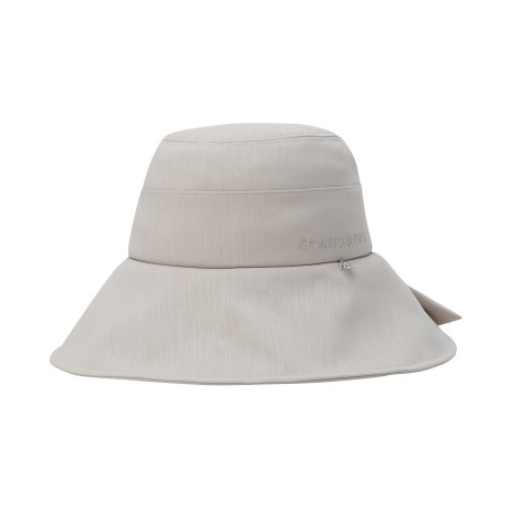 여성 별 심볼 핫픽스 리본 와이어 헴 버킷햇