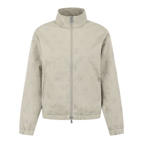 여성 별 심볼 엠보싱 로고 집업 점퍼