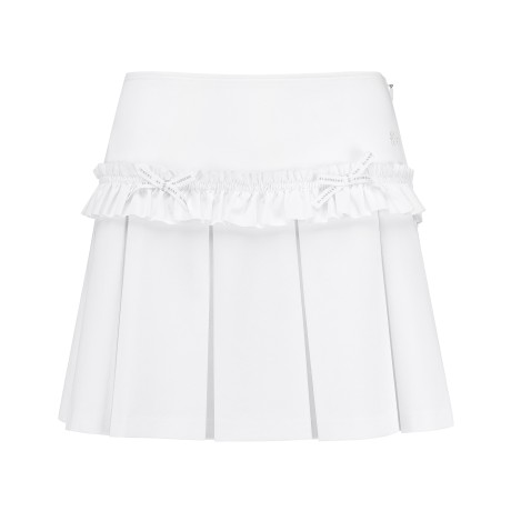 여성 프릴 리본 플리츠 큐롯 스커트