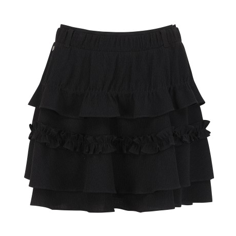 여성 러플 레이어드 밴딩 큐롯 스커트