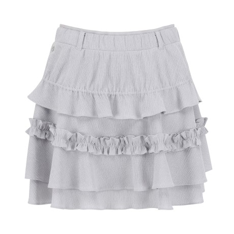 여성 러플 레이어드 밴딩 큐롯 스커트