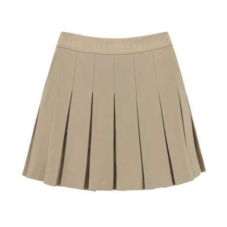 여성 플리츠 큐롯 스커트 & 볼 파우치