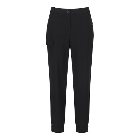 여성 슬림 백 밴딩 카고 포켓 조거 팬츠