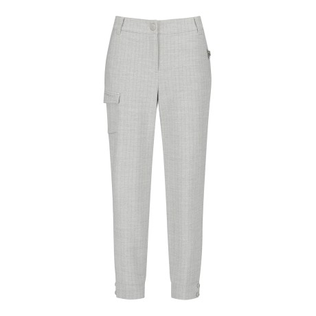 여성 슬림 백 밴딩 카고 포켓 조거 팬츠