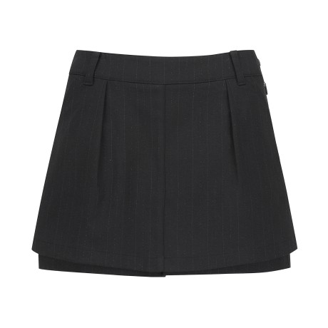 여성 글리터 핀스트라이프 큐롯 스커트