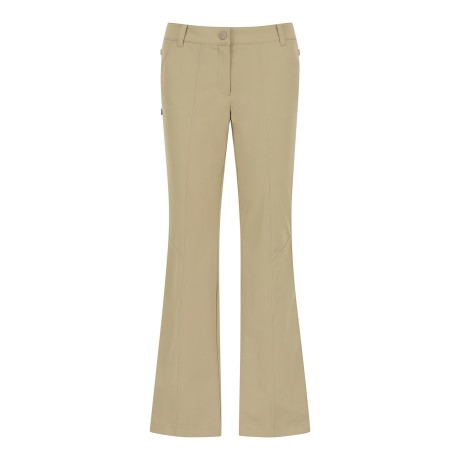 여성 별 심볼 스트랩 절개선 부츠컷 팬츠