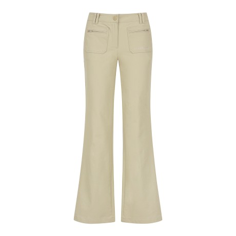 여성 지퍼 아웃포켓 백 밴딩 부츠컷 팬츠