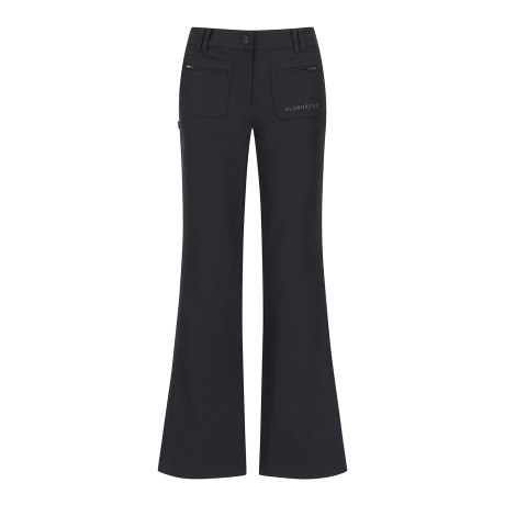 여성 지퍼 아웃포켓 백 밴딩 부츠컷 팬츠