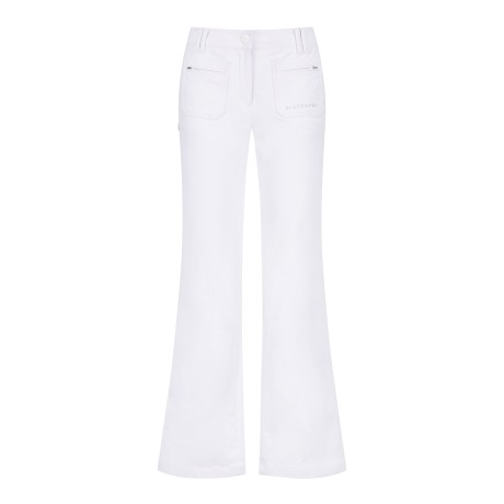 여성 지퍼 아웃포켓 백 밴딩 부츠컷 팬츠