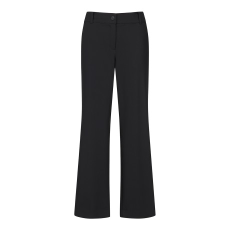 여성 솔리드 별 심볼 포켓 세미 와이드 팬츠