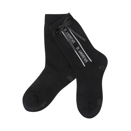 여성 리본 논슬립 중목 양말