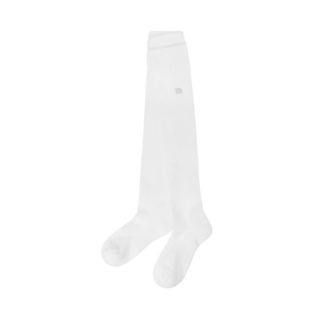 여성 별 심볼 부클 논슬립 니삭스