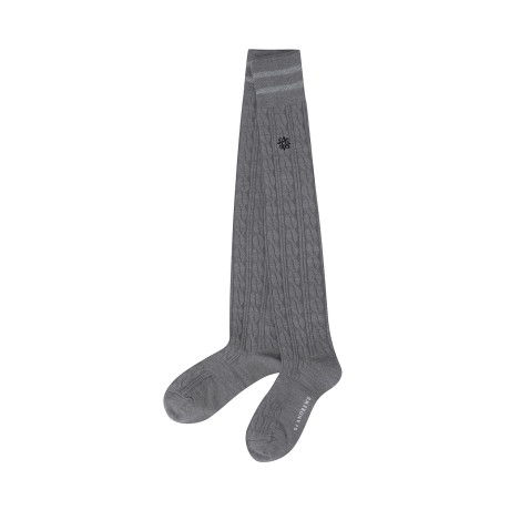 여성 케이블 글리터 라인 니하이 삭스