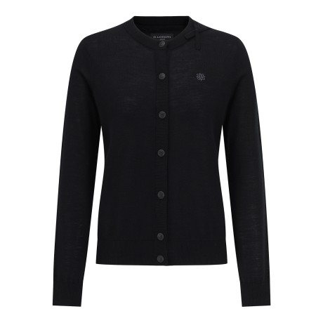 여성 울캐시 리본 니트 가디건