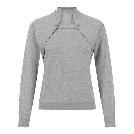 여성 백 슬릿 버튼 슬리브리스 & 볼레로 SET