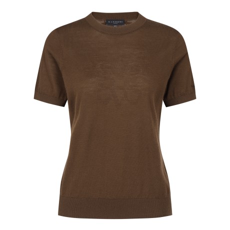 여성 백 리본 별 심볼 반팔 니트