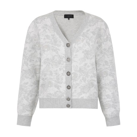 여성 별 심볼 보니 스코틀랜드 자카드 V넥 가디건