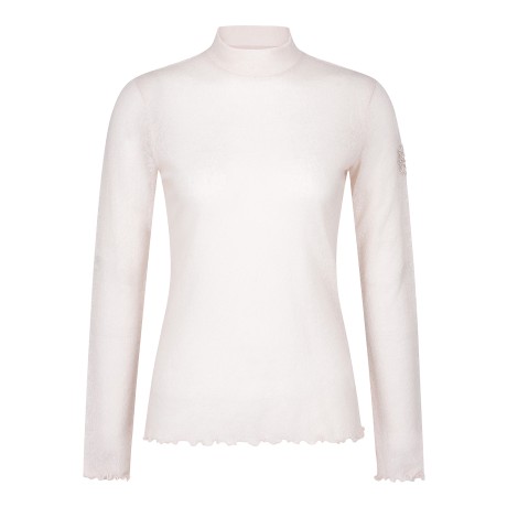 여성 부클 프릴 헴 긴팔 티셔츠