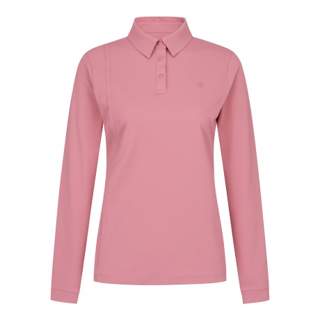 여성 로고 라인 카라 긴팔 티셔츠