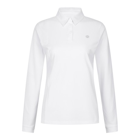 여성 로고 라인 카라 긴팔 티셔츠