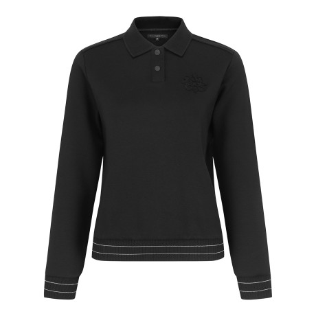 여성 부클 심볼 밴딩 긴팔 티셔츠