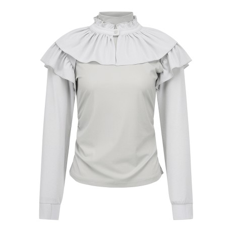 여성 프릴 볼레로 & 별 심볼 셔링 슬리브리스