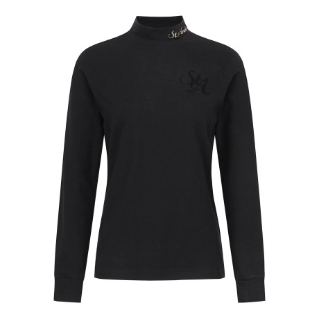 여성 STA 플로킹 로고 모크넥 베이스레이어