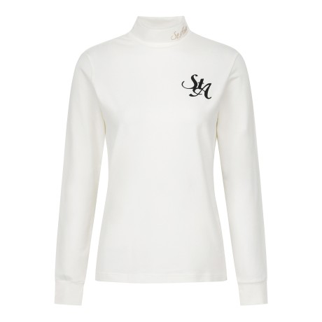 여성 STA 플로킹 로고 모크넥 베이스레이어