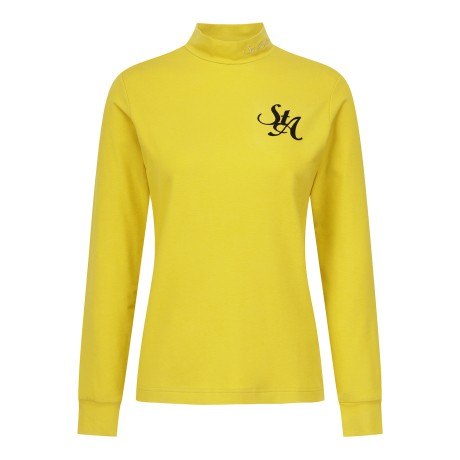 여성 STA 플로킹 로고 모크넥 베이스레이어