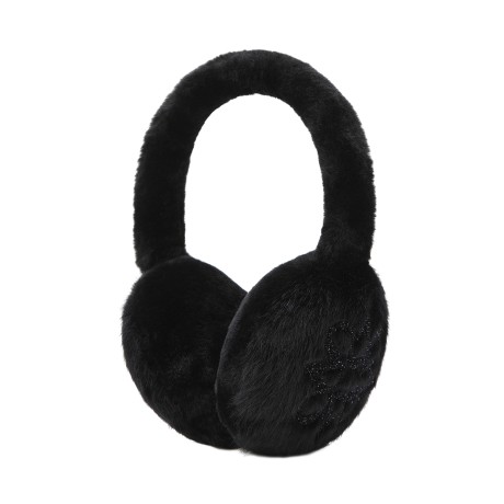 여성 별 부클 자수 퍼 이어워머