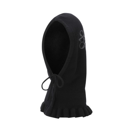 여성 별 심볼 스트링 니트 프릴 바라클라바