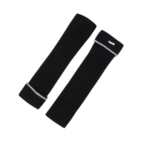 여성 실버 라인 케이블 니트 레그워머