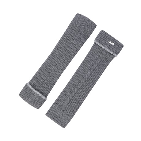 여성 실버 라인 케이블 니트 레그워머