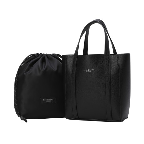 여성 솔리드 스트링 파우치 & 미니 토트백