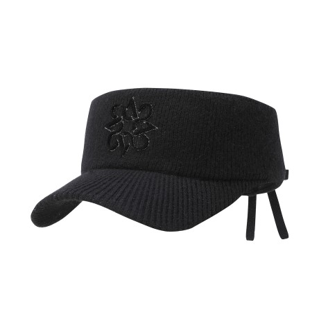 여성 터프팅 별 심볼 리본 니트 썬바이저