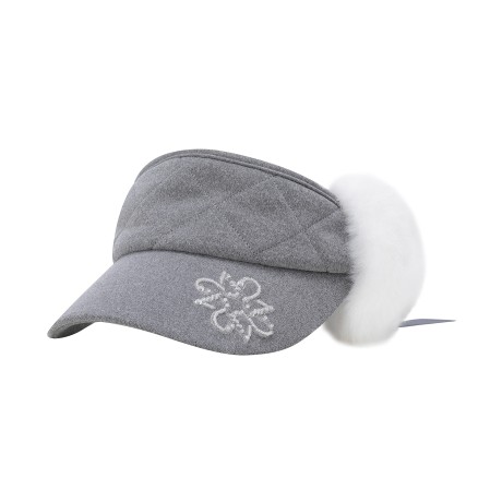 여성 별 심볼 퍼 퀼팅 이어워머 썬바이저