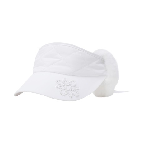 여성 별 심볼 퍼 퀼팅 이어워머 썬바이저