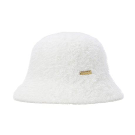 여성 골드 메탈 심볼 헤어리 버킷햇