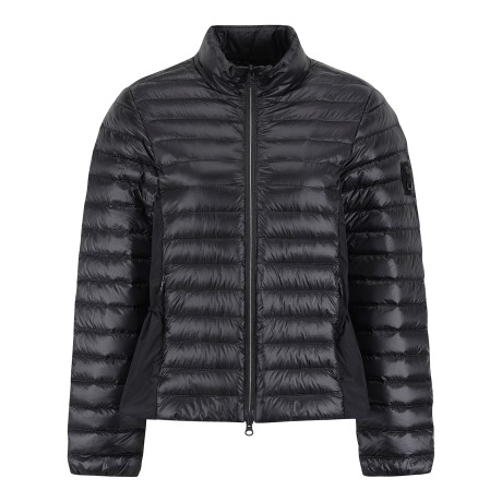 여성 우븐 믹스 스트링 경량 다운 점퍼